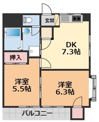 メモリーハイツ久万ノ台の物件間取画像